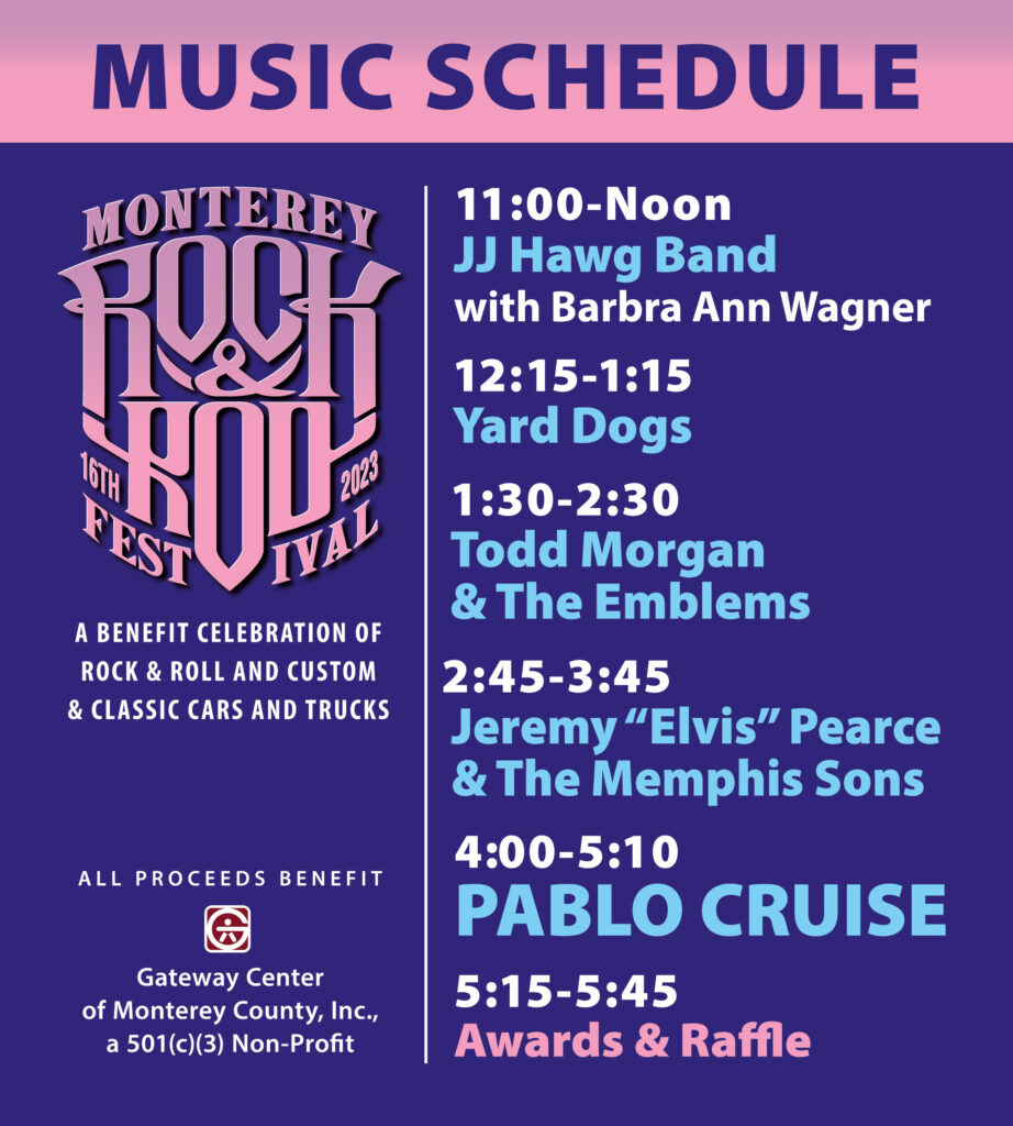 Monterey Rock & Rod Festival A Benefit Celebration of Rock & Roll and